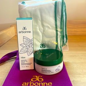 NWT Arbonne Facial Cleansing Set w/cleansing balm and facial oil.